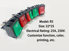 Lichte Country Rocker Schakelaar 32*25mm 25A 250V