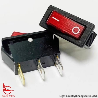 Goedkwaliteit ON-OFF R4 Rocker Switch met rood licht 33*15mm 16A 250V UL VDE