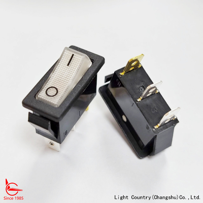 Fabriek Hoge kwaliteit witte LED verlicht Rocker Switch, R4, 33x15mm, ON-OFF, 20A 125V