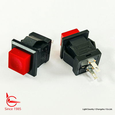 Kleine grootte Rood drukknop elektrische schakelaar, 14mm*14mm, ON OFF, UL VDE ENEC