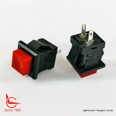 Kleine grootte Rood drukknop elektrische schakelaar, 14mm*14mm, ON OFF, UL VDE ENEC