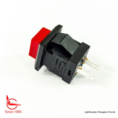 Kleine grootte Rood drukknop elektrische schakelaar, 14mm*14mm, ON OFF, UL VDE ENEC
