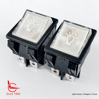 Goedkwaliteit wit licht ON OFF Rocker Switch voor Socket, 32*25mm, VDE/TUV/UL