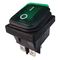 Hoog - Schakelaar van de kwaliteitsr5 Groene Verlichte Tuimelschakelaar, 32*25mm, AAN-UIT- 20A 125V, 10.000 cycli