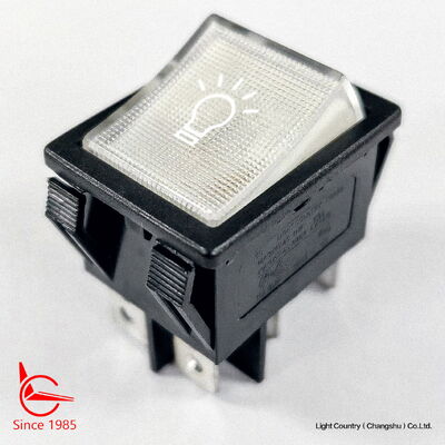 Goedkwaliteit wit licht ON-OFF rocker schakelaar voor PLC-besturingspaneel, 32*25mm, VDE, TUV, UL